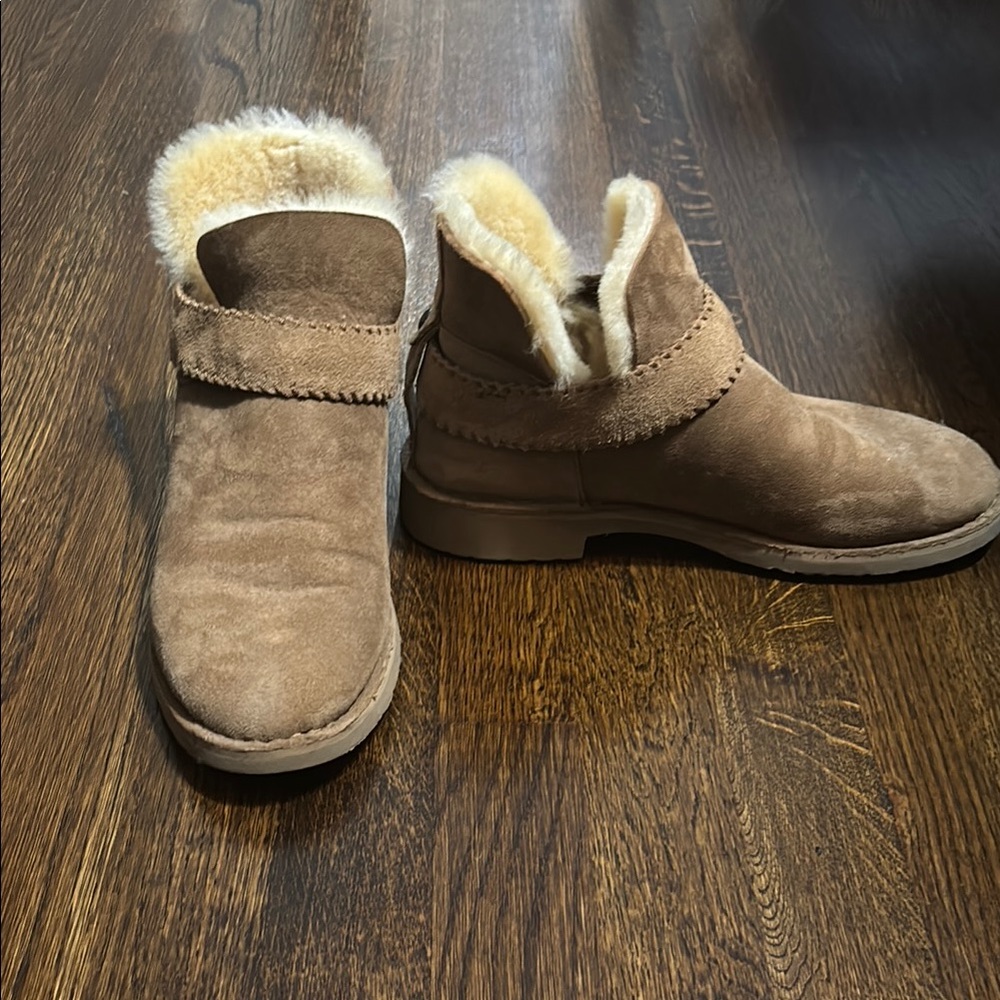 Cozy Tan Ugg Suede Boots with Fur Lining